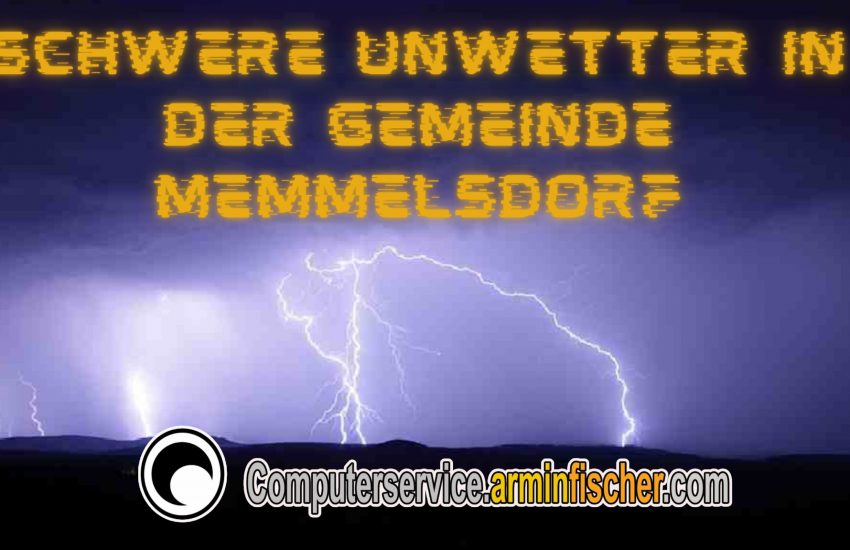 Schwere Unwetter in der Gemeinde Memmelsdorf.