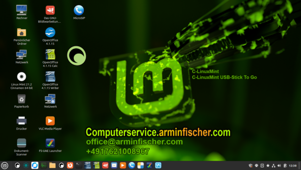 C-LinuxMint USB-Stick. Computerservice.arminfischer.com